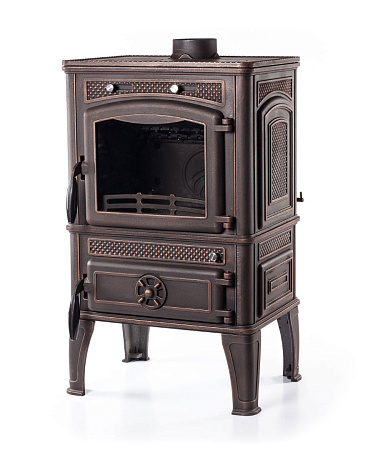 Печь чугунная DACHA I патина золото